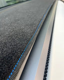 Tesla stiching in blue 